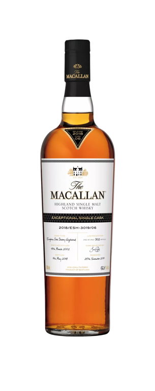 the macallan exceptional single cask whisky bottle