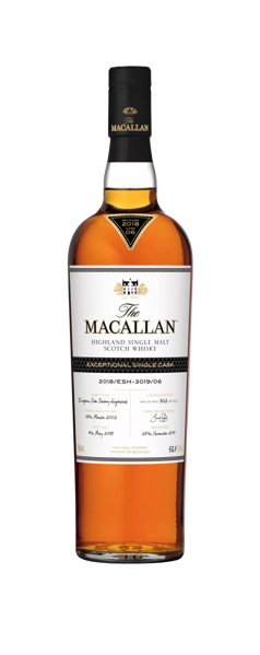the macallan exceptional single cask whisky bottle