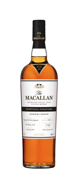 the macallan exceptional single cask whisky bottle
