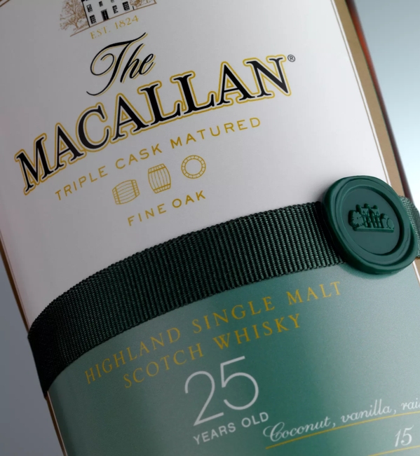 The Macallan Fine Oak 25 Years Old Mood Shot Label