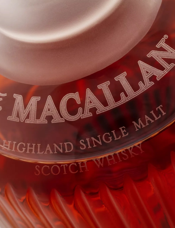 tales of the macallan bottle logo close up