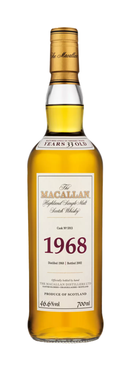The Macallan fine and rare whisky bottle