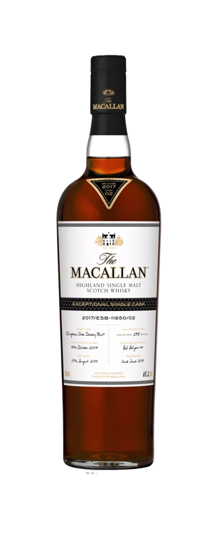 the macallan exceptional single cask whisky bottle