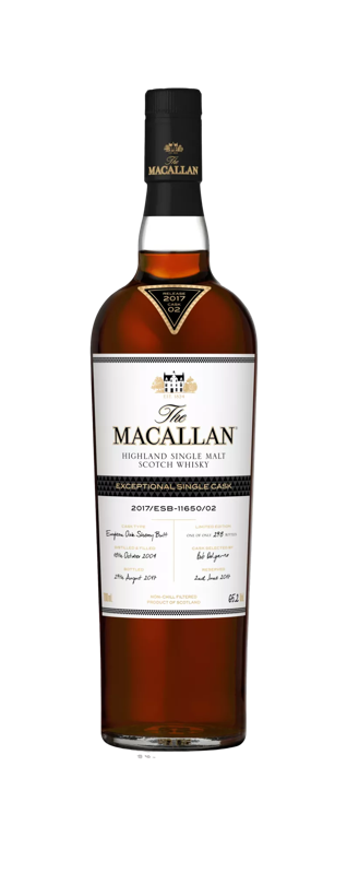 the macallan exceptional single cask whisky bottle