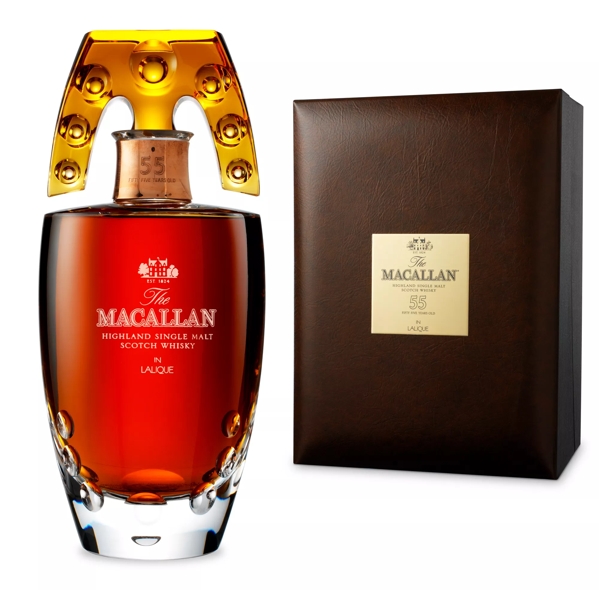 The Macallan in Lalique 55 YO Bottle Pack