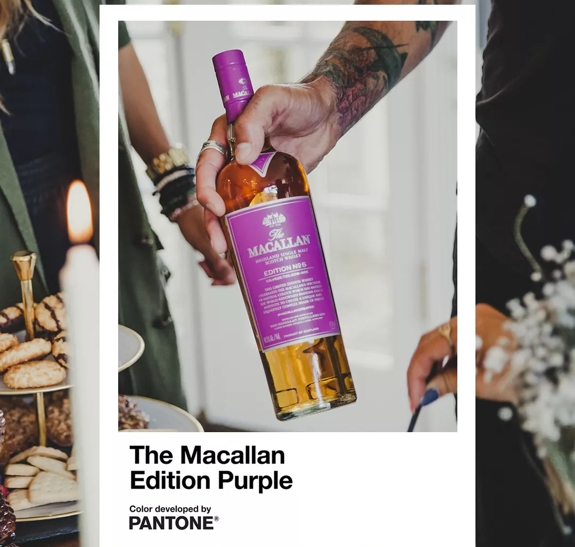 The Macallan Edition No. 5 Lifestyle Shot Bottle and Colour Chart