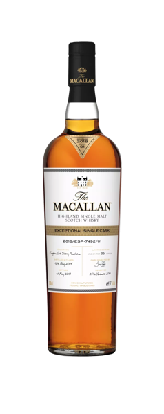 the macallan exceptional single cask whisky bottle 