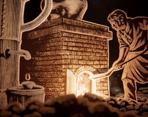 tales of the macallan man with fire and coal illustration