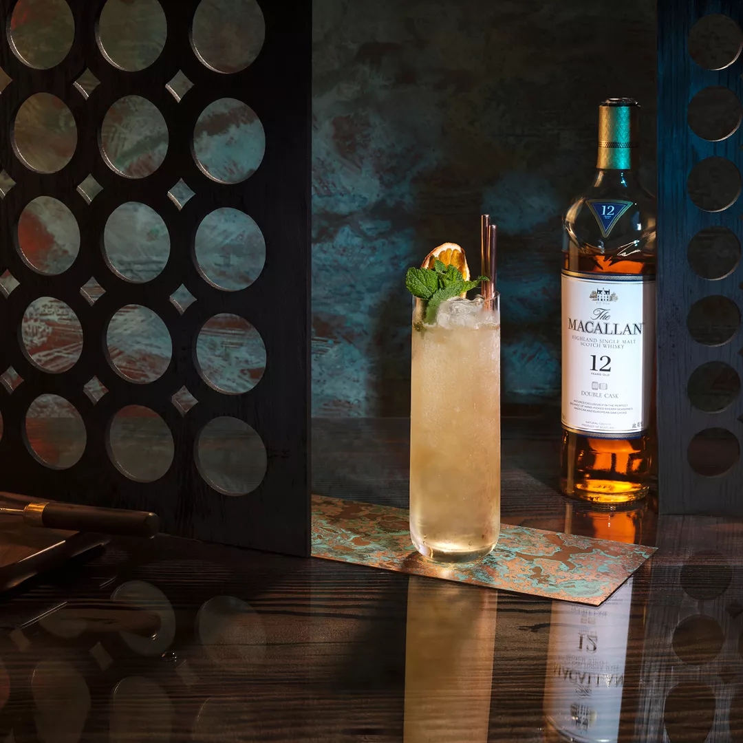 the macallan double cask 12 cobbler whisky serve