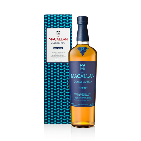 Carta Nautica 105 Proof bottle and pack