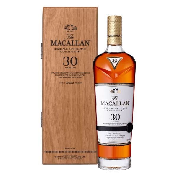 the macallan sherry oak 30 years old bottle and box