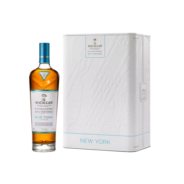the macallan distil your world new york bottle and pack
