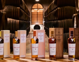 the macallan colour collection whisky bottles