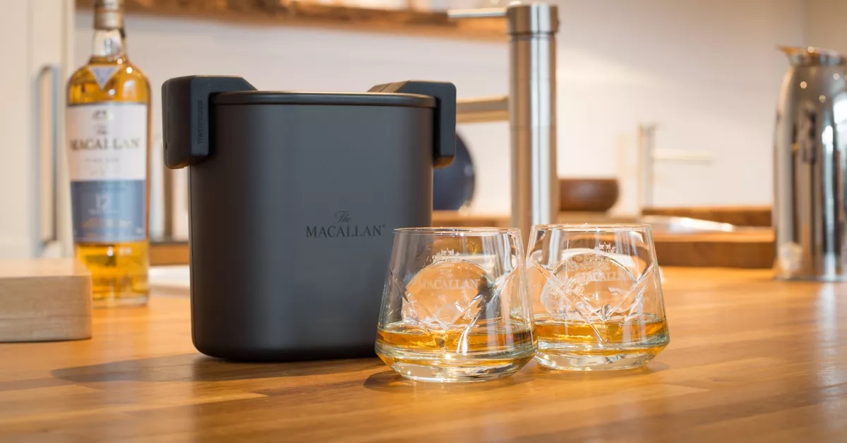 the macallan whisky glasses and ice ball maker