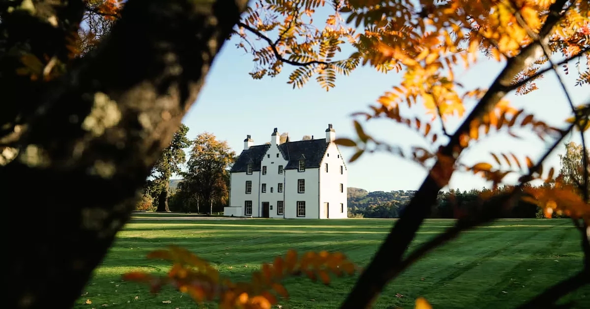Easter Elchies House Through Trees on The Macallan Estate