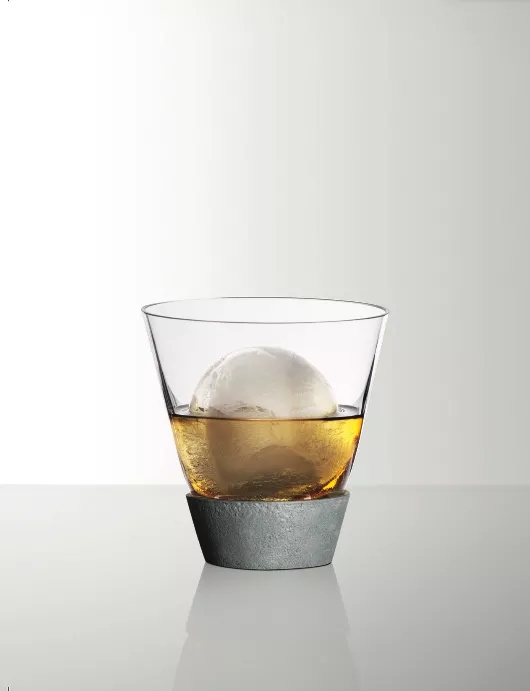 the macallan whisky in glass with ice