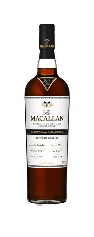 the macallan exceptional single cask whisky bottle