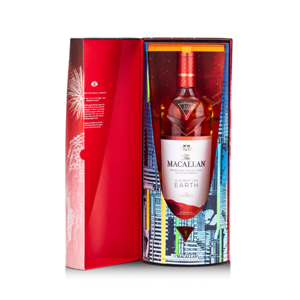 the macallan a night on earth the journey bottle and pack