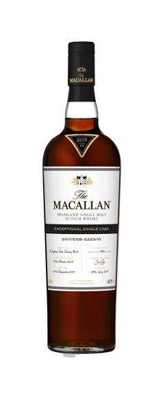 the macallan exceptional single cask whisky bottle