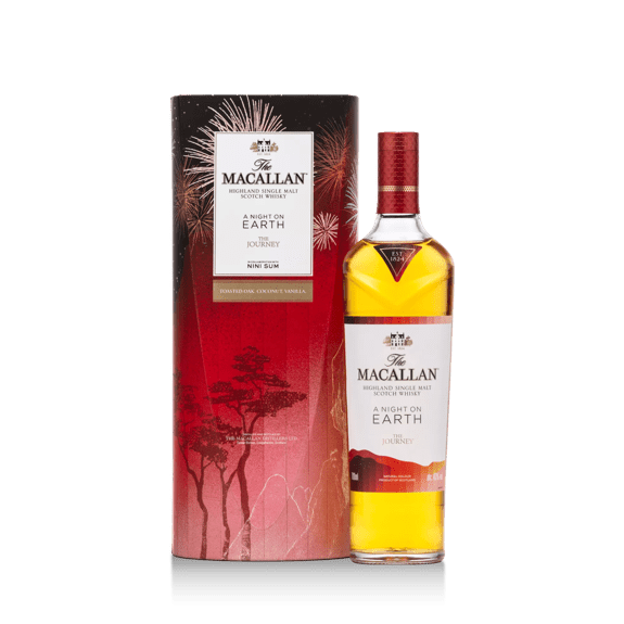 the macallan a night on earth the journey bottle and pack