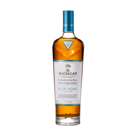 the macallan distil your world new york whisky bottle