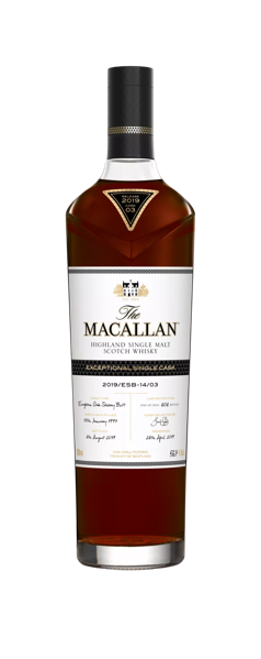 the macallan exceptional single cask whisky bottle