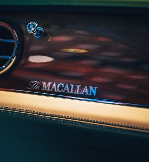 The Macallan detail designed interior of Bentley car