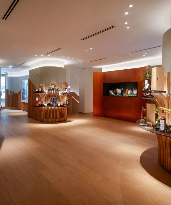The Macallan House Hong Kong featuring bottles on walls