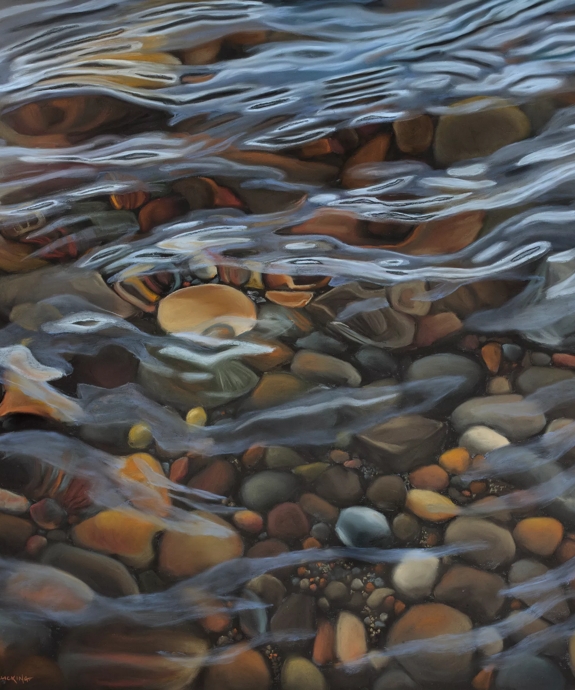 Pebbles in Water in The River Spey