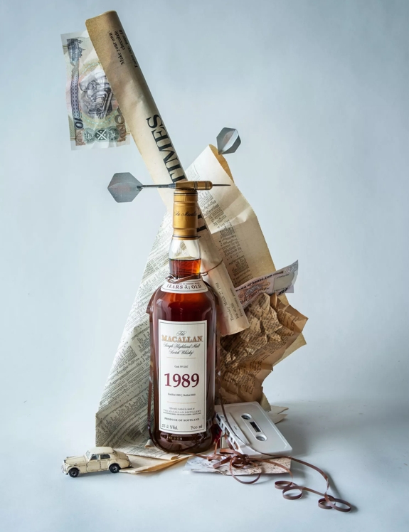 The Macallan Fine and Rare 1980s with Objects Unique to the 80s