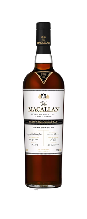 the macallan exceptional single cask whisky bottle