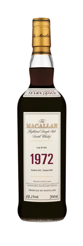 The Macallan fine and rare whisky bottle