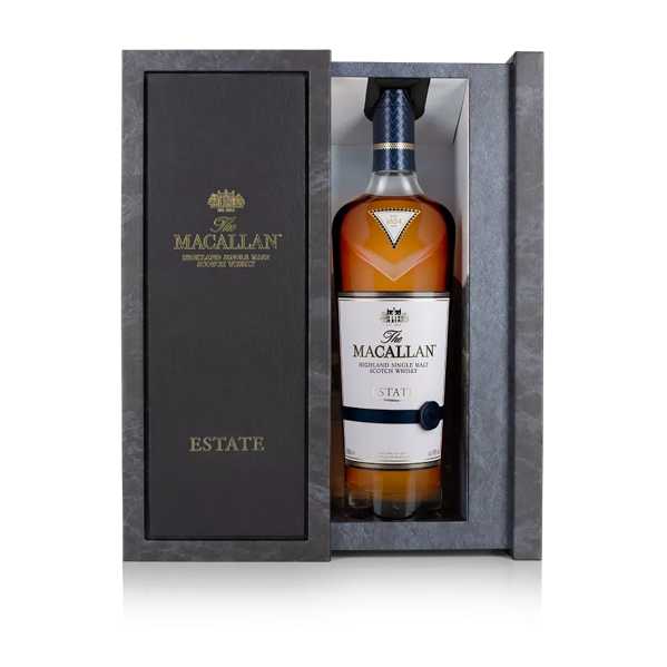 the macallan estate whisky bottle inside pack