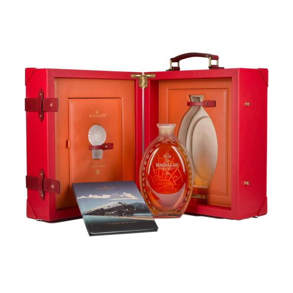 the macallan whisky bottle and pack opened