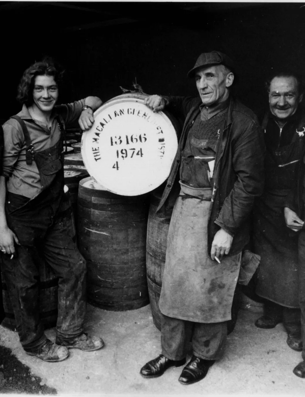 The Macallan Historic Image Black and White Cask Makers at Distillery 