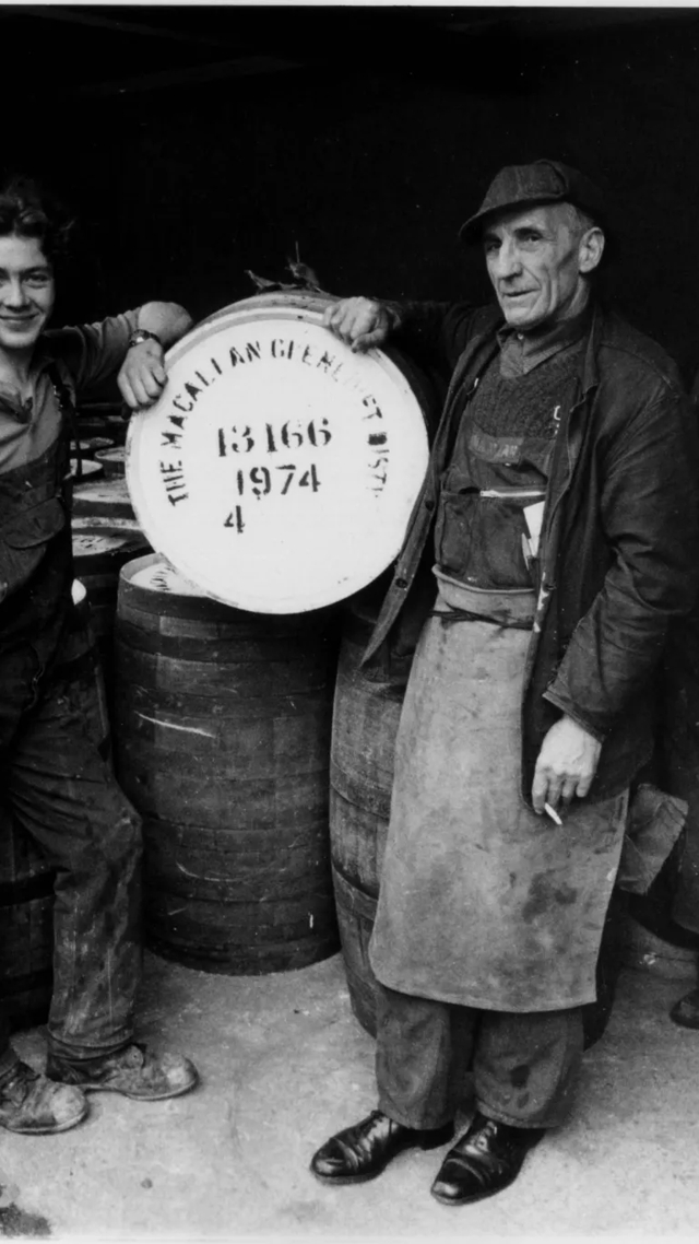 The Macallan Historic Image Black and White Cask Makers at Distillery 