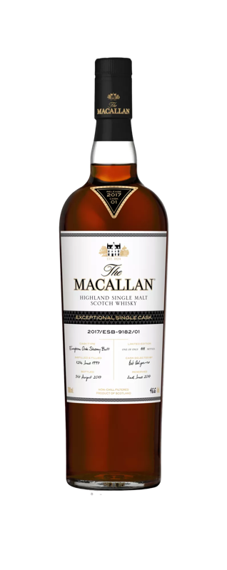 the macallan exceptional single cask whisky bottle