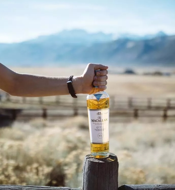 The Macallan Quest Collection Lifestyle Shot Bottle in Field