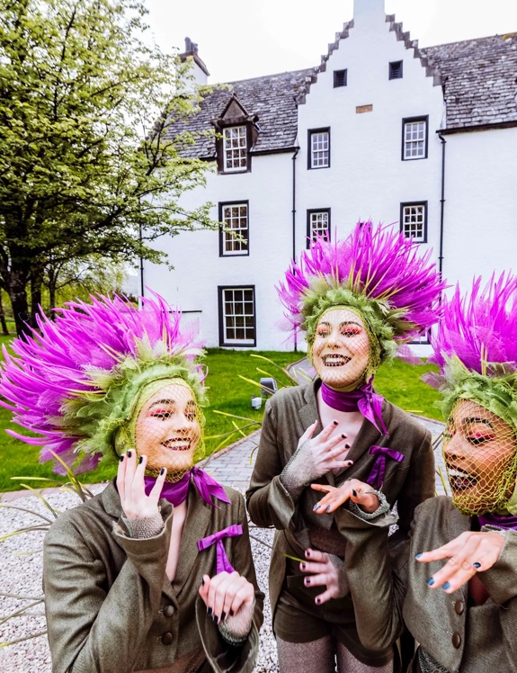 The Macallan Launches Cirque du Soleil at The Macallan Estate Performers in front of Easter Elchies House