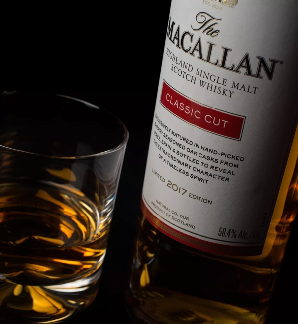 The Macallan Classic Cut Collection 2017 Release Label on Bottle and Dram
