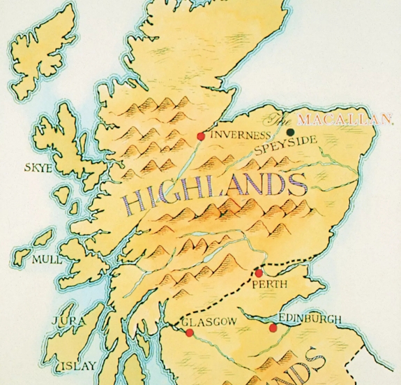 macallan scotland map