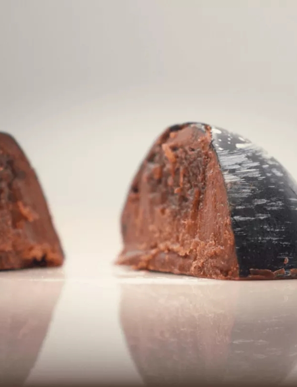 The Macallan Fine Cacao Chocolate Dome cut open