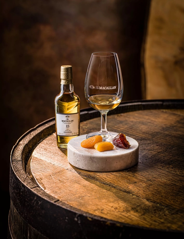 the macallan double cask 15 tasting experience mini bottle and pairing