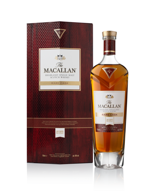 The Macallan Rare Cask 2025 bottle and pack