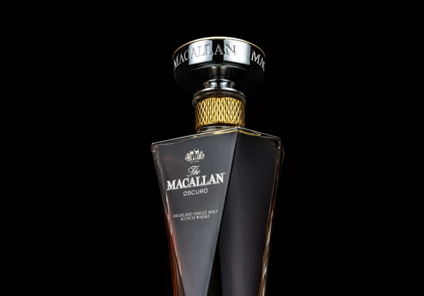 the macallan oscuro whisky bottle mood shot