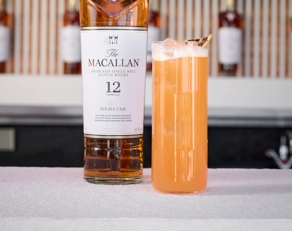 The Macallan bottle with highball cocktail