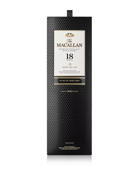 the macallan sherry oak 18 whisky bottle