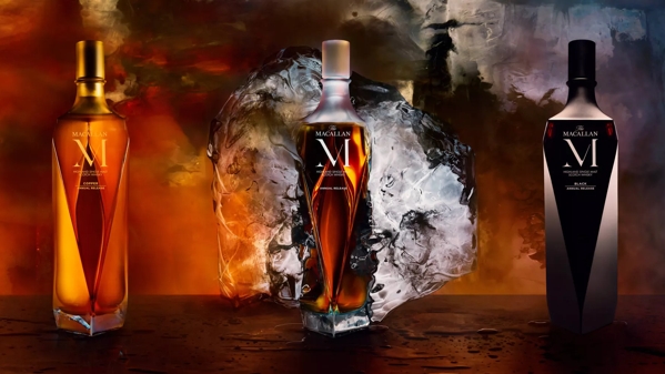 The Macallan M Black 2022 whisky bottles trilogy 