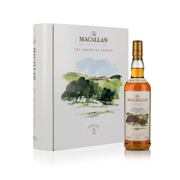 The Macallan Archival Series Folio 2 Book and Bottle