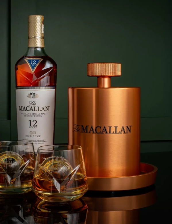 The Macallan Ice Ball Maker with Bottle and 2 drams 